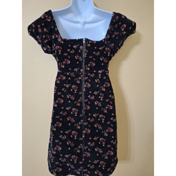 SO Floral Dress Velvet‎ Dark Cottagecore Retro Western Babydoll - Picture 4 of 10